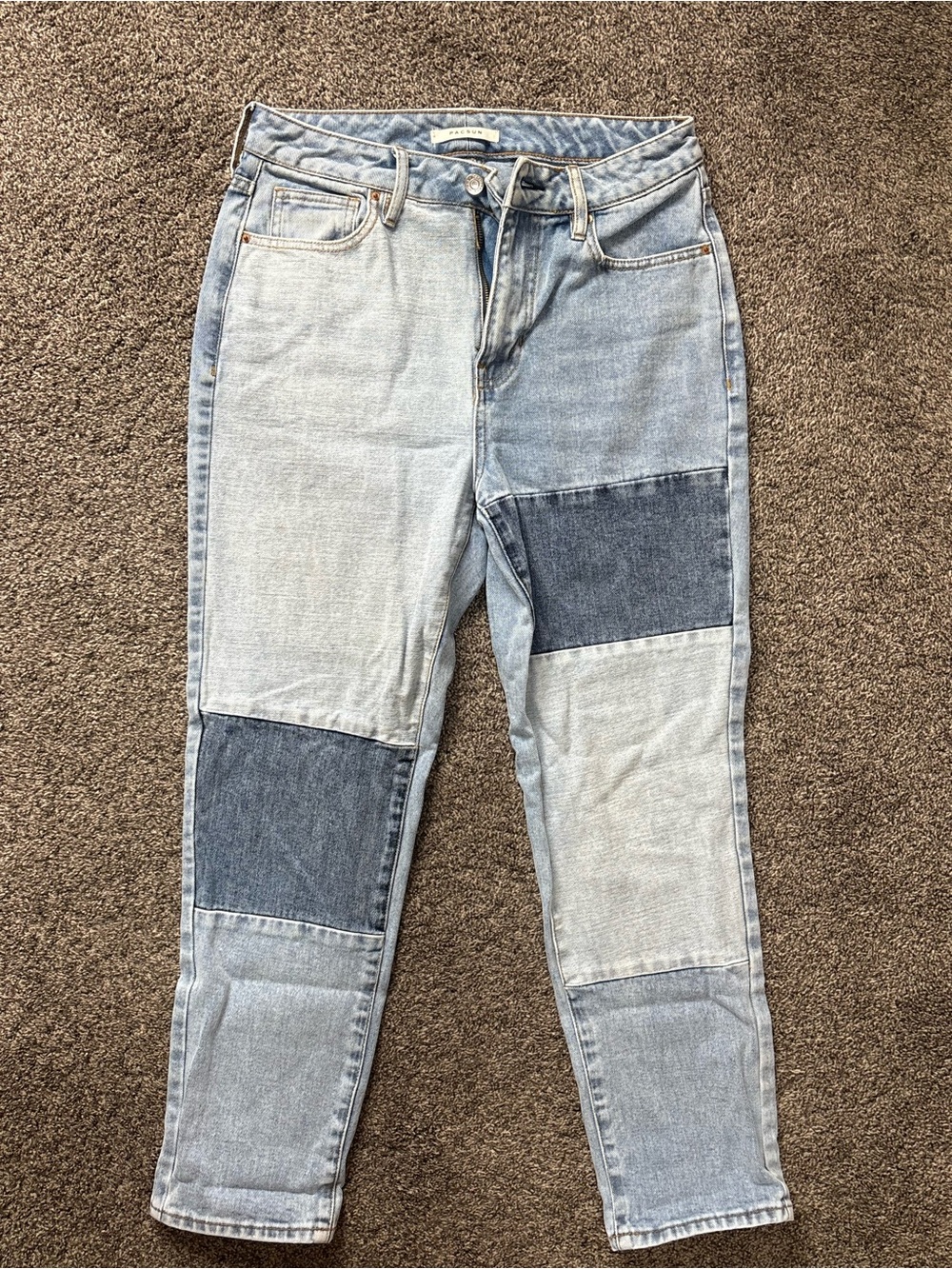 Pacsun Light Blue Patchwork Women’s Mom Jeans.